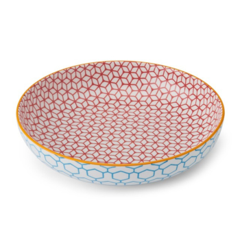 Mikasa Blue Geometric Bowl 21cm
