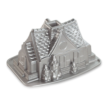 Nordic Ware Gingerbread House Bundt Pan Silver