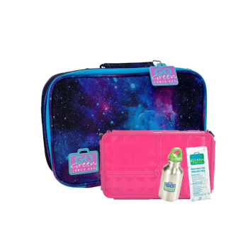 Go Green Lunch Box Cosmic Pink Case Set