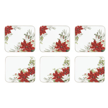 Ashdene Poinsettia Coasters Set of 6