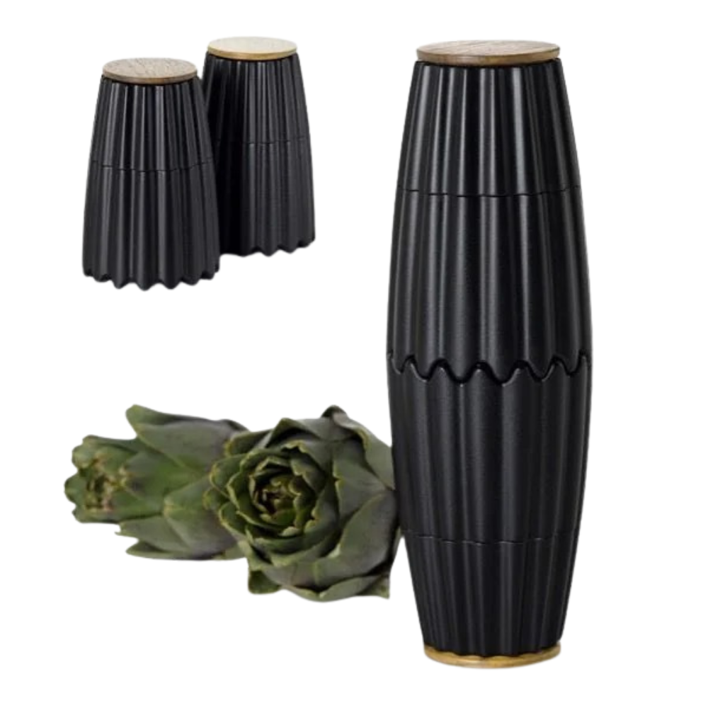 AdHoc MagTwo Magnetic Pepper + Salt Mill 19.5cm – Black