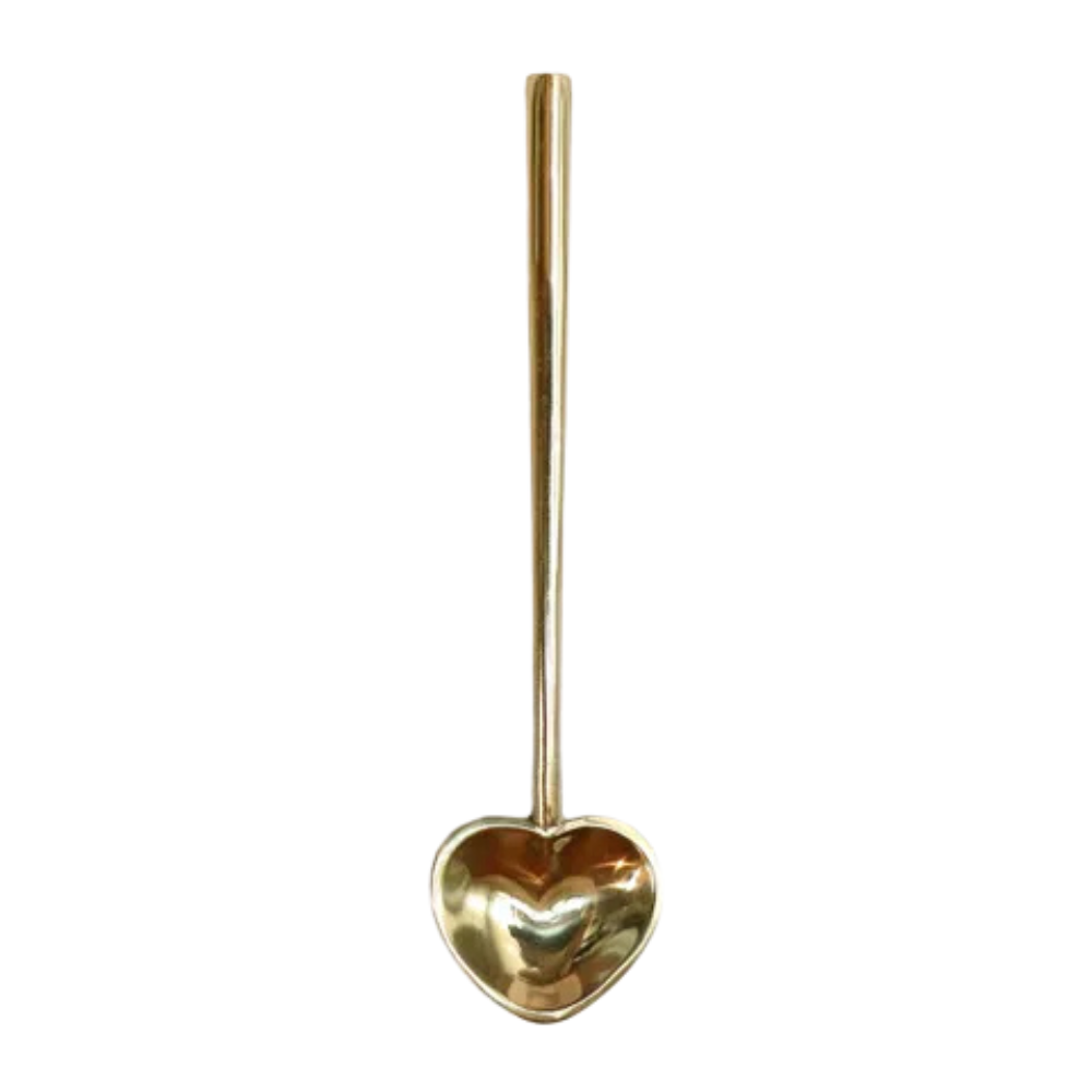 Heart Straight Teaspoon Gold