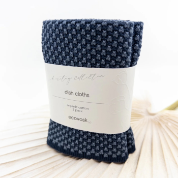 Ecovask Heritage Collection Dishcloths 2 Pack Fiordland Blue