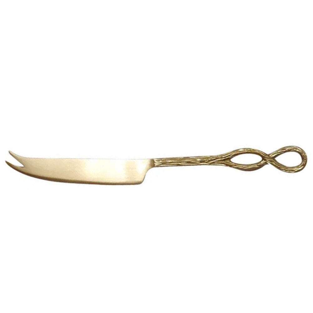 Infinity Cheese Knife, brushed gold