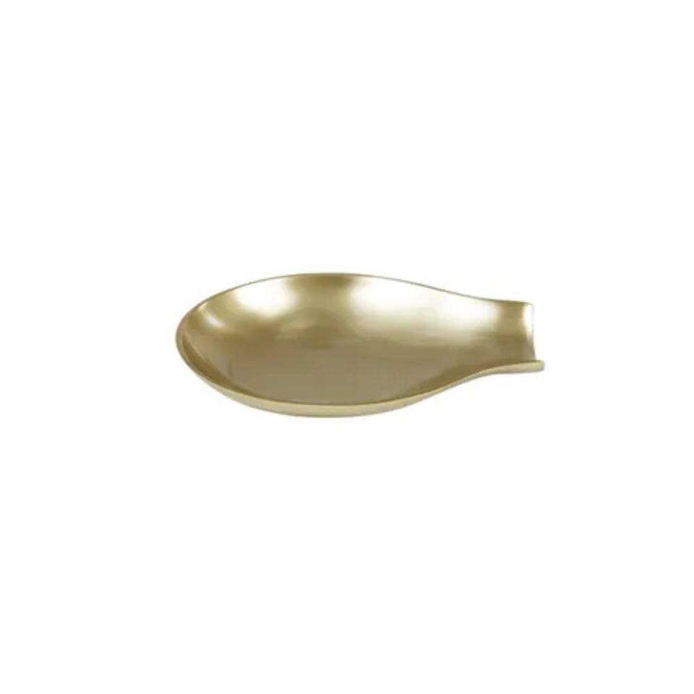 Laton Metal Spoon Rest 11×15.5cm Gold