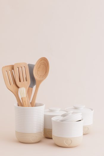 Mason Cash Rustic Charm storage and utensil set_2002.283 2002.284