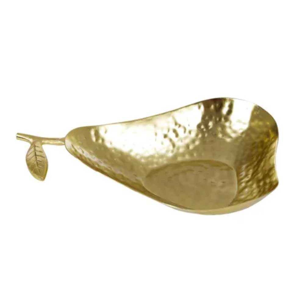 Pear Metal Bowl 13x20x4cm Gold (1)