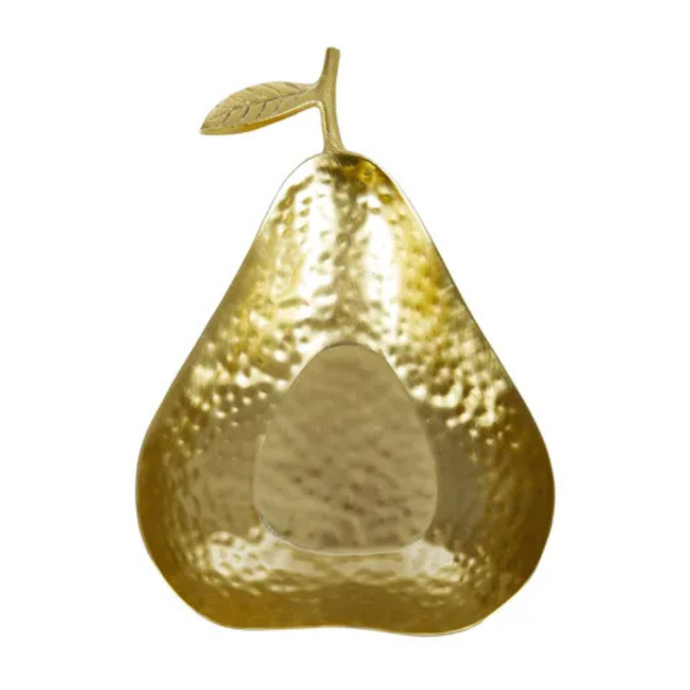 Pear Metal Bowl 13x20x4cm Gold (2)