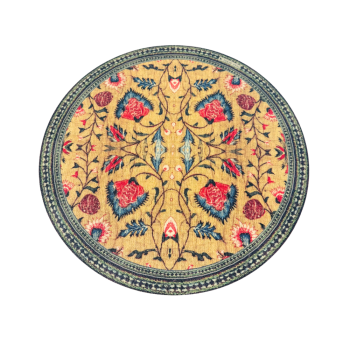 Beija Flor Bohemian Gold Round Vinyl Placemat 38cm