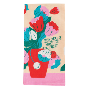 Blue Q Novelty Tea Towel 'Menopause What the F...?'