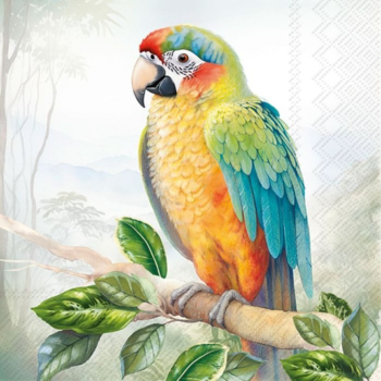 IHR Lunch Napkin Exotic Parrot