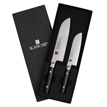 Kasumi Damascus 2 Piece Santoku Knife Set