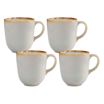 Mason Cash Reactive Glaze Cream Set of 4 Mugs 400ml