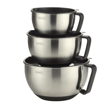 Masterpro Deluxe Stainless Steel Mixing Bowls 3 Piece Set