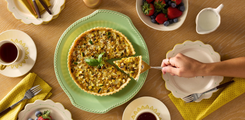 Corn, Zucchini, and Mozzarella Quiche Recipe