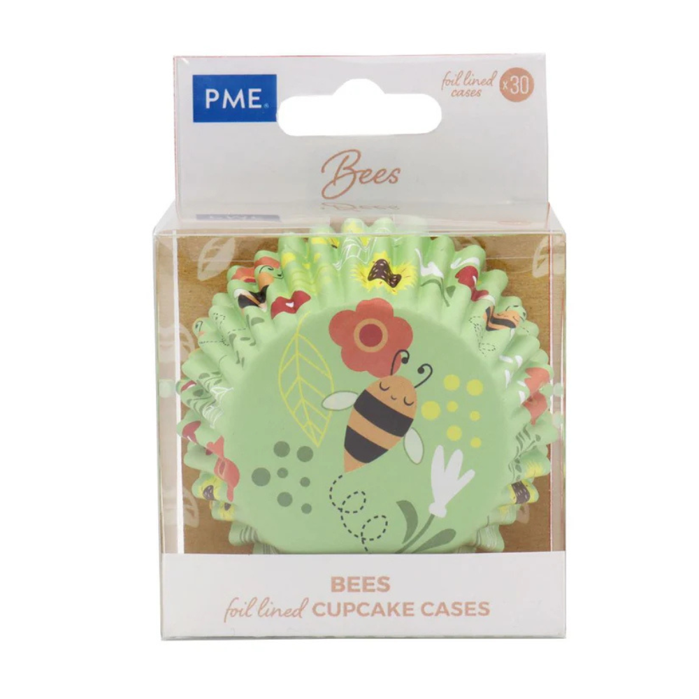 Cupcake Cases Foil Lined Bees 30pk (1)