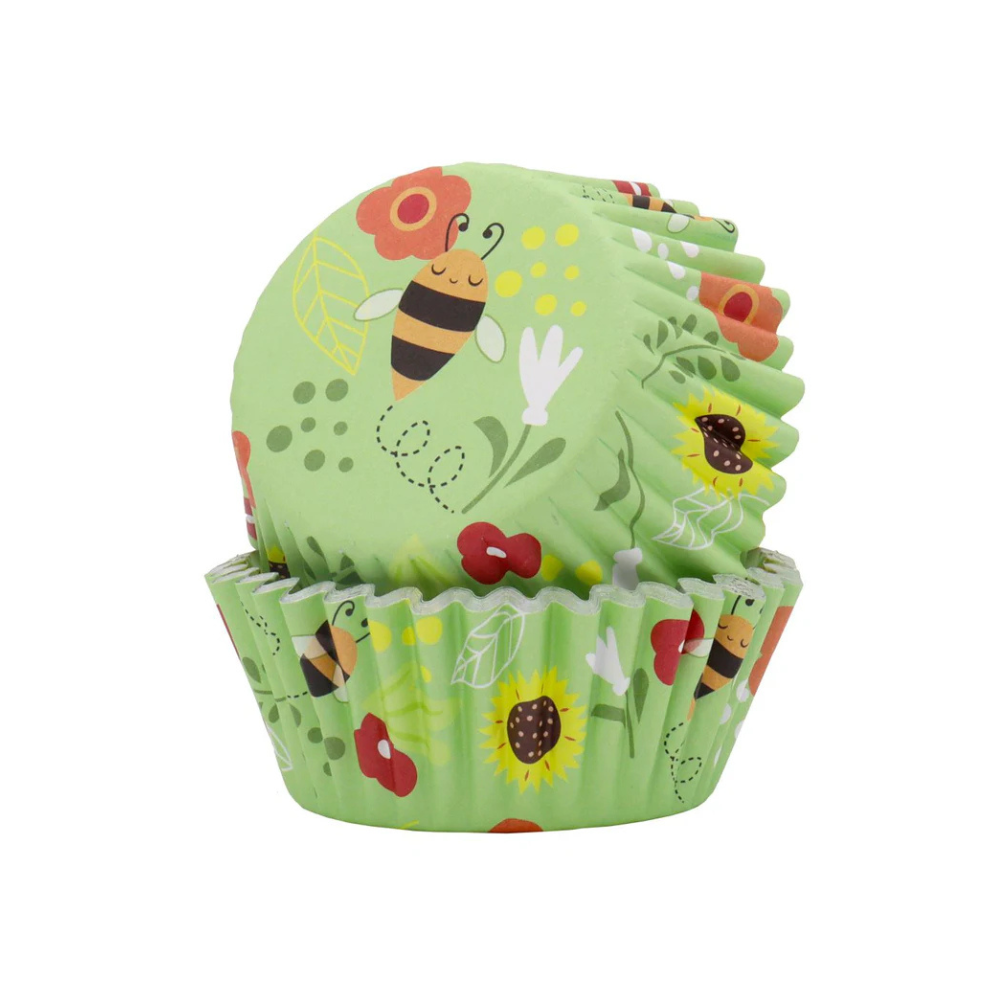 Cupcake Cases Foil Lined Bees 30pk