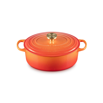 Le Creuset Signature Cast Iron Flamme Dorée Casserole Oval 29cm