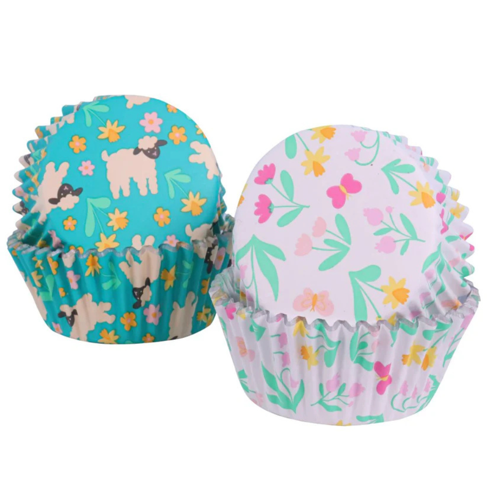 Foil-lined Cupcake Cases Spring Meadow 60pk (1)