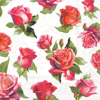 IHR Cocktail Napkin Elegant Roses