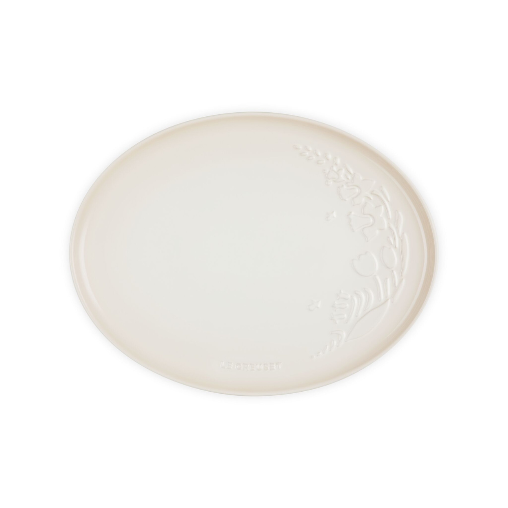 _JARDIN OVAL SER PLT 36CM MERINGUE