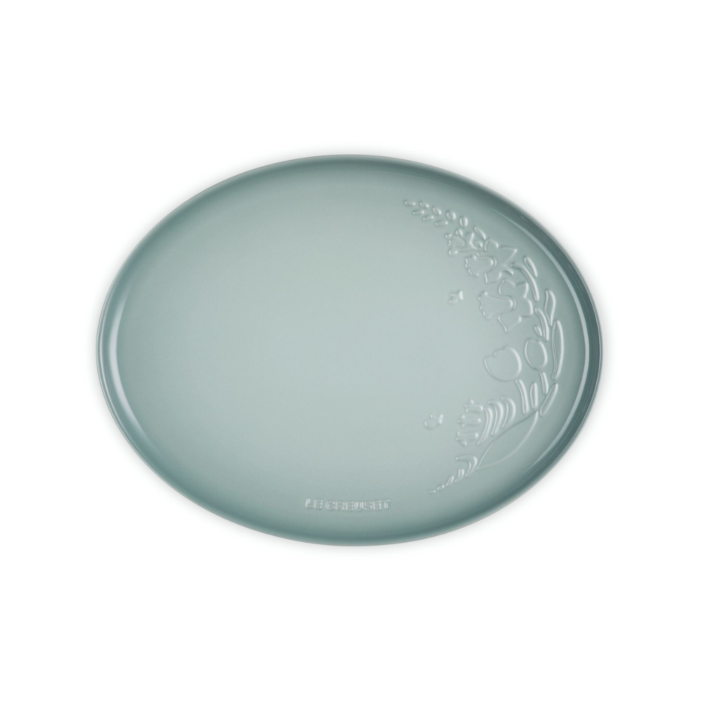 _JARDIN OVAL SER PLT 36CM SEA SALT