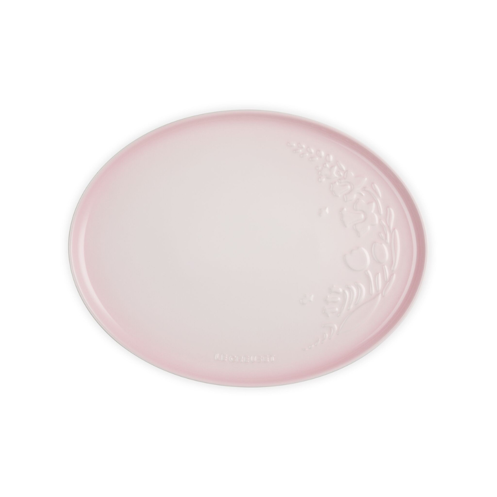 _JARDIN OVAL SER PLT 36CM SHELL PINK