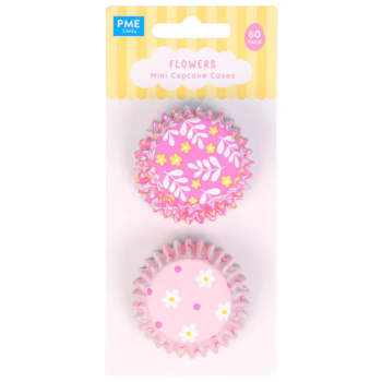 PME Mini Foil Cupcake Cases Flowers 60 Pack