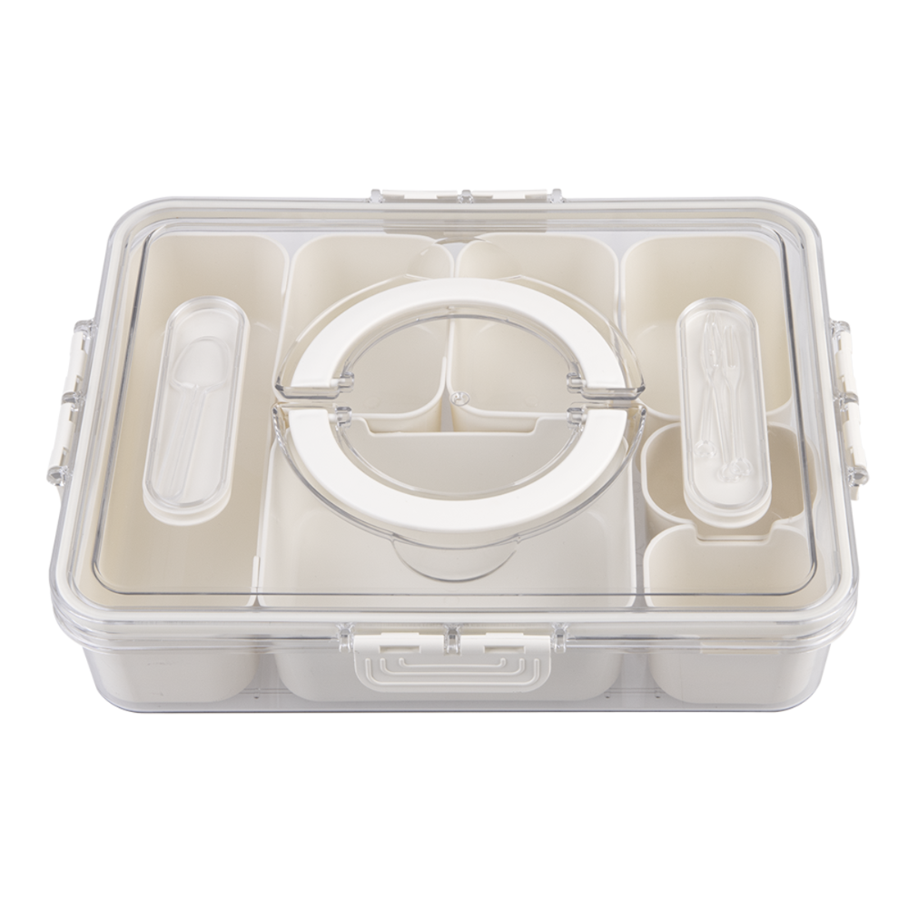 PIZZAZZ RECTANGULAR 7 COMPARTMENT GRAZING BOX