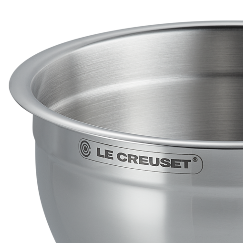 Set of 3 Stainless Steel Mixing Bowls with Lids