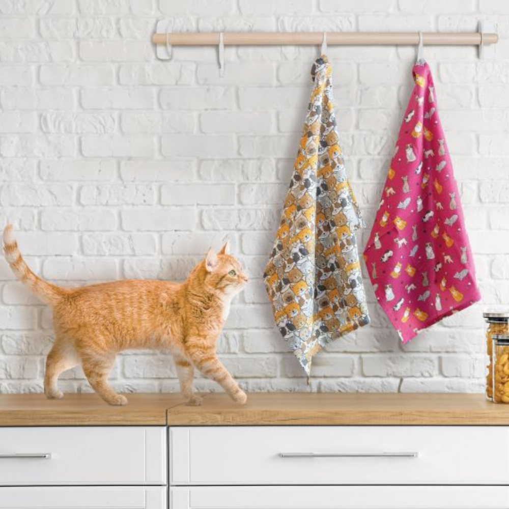 The Cat Collective Tea Towel Set of 2 Multi-Coloured (4)