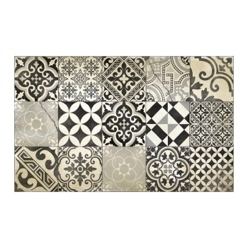 Beija Flor Vinyl Mat Eclectic B&W Antique 60x97cm