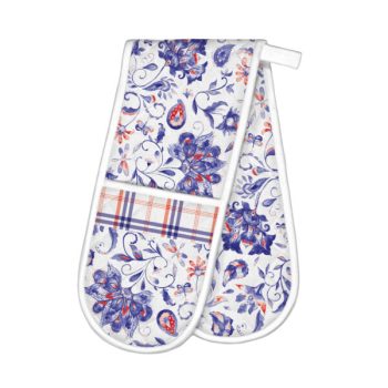 Michel Design Works Paisley and Plaid Double Oven Glove