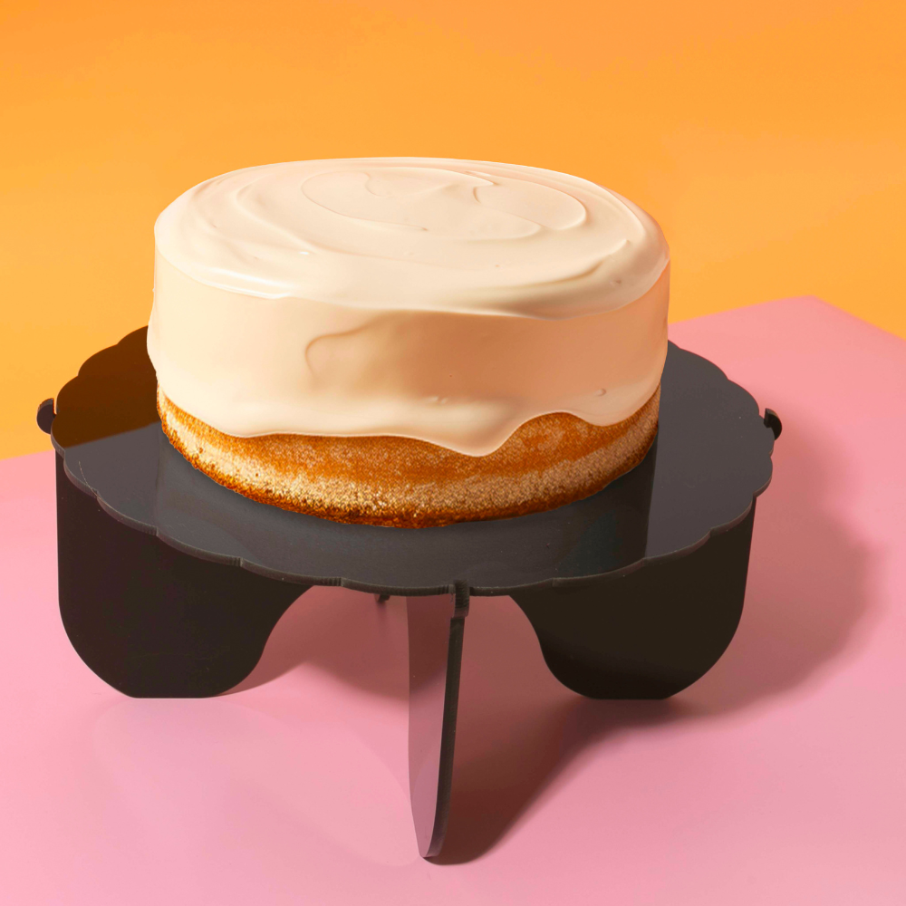 CAKE & CANDLE Plateau Gateau 3-Piece Cake Stand Black(1)