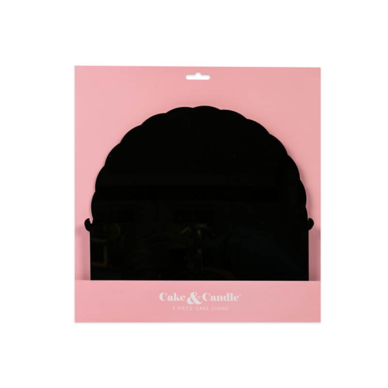 CAKE & CANDLE Plateau Gateau 3-Piece Cake Stand Black(2)