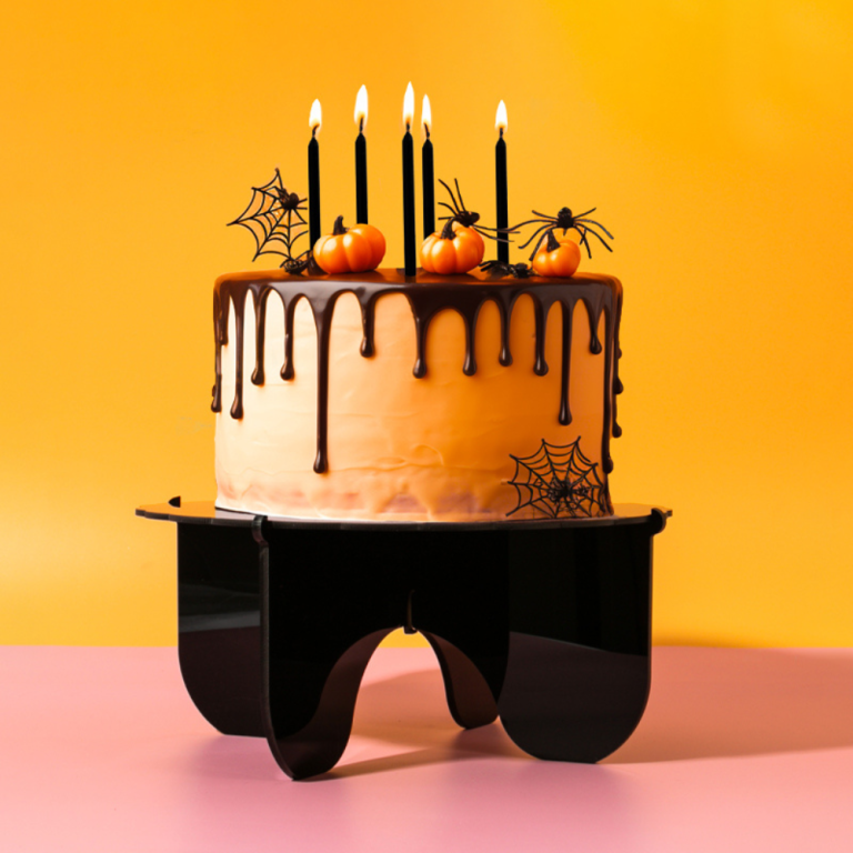 CAKE & CANDLE Plateau Gateau 3-Piece Cake Stand Black(4)