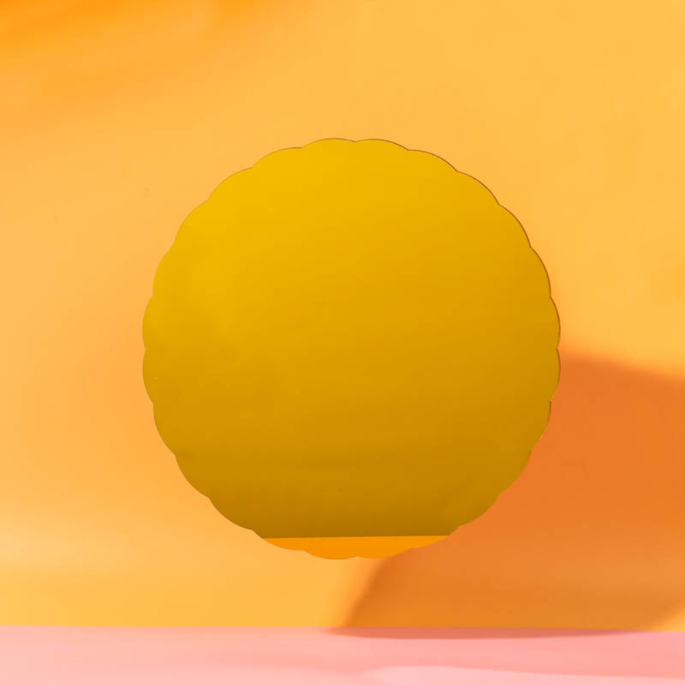 CAKE & CANDLE Plateau Gateau 3-Piece Cake Stand Gold White