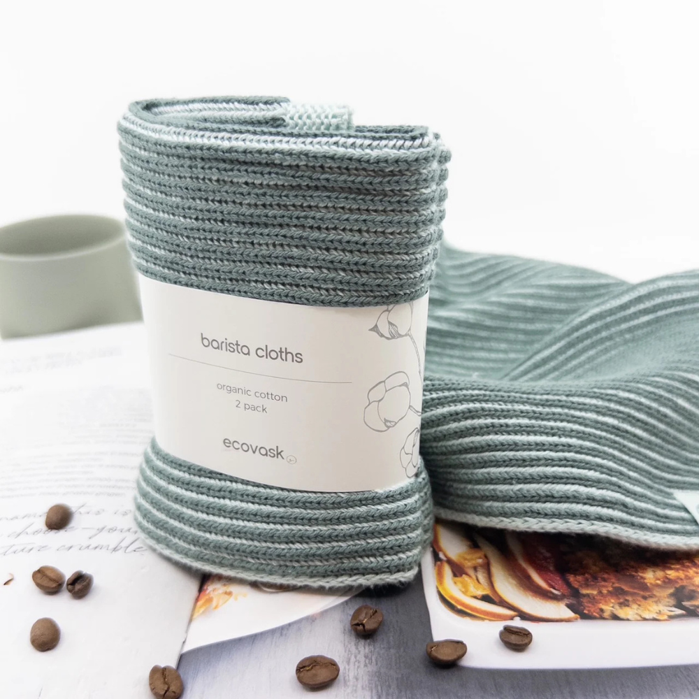 Ecovask 2 Pack Barista Cloths Duck Egg(2)