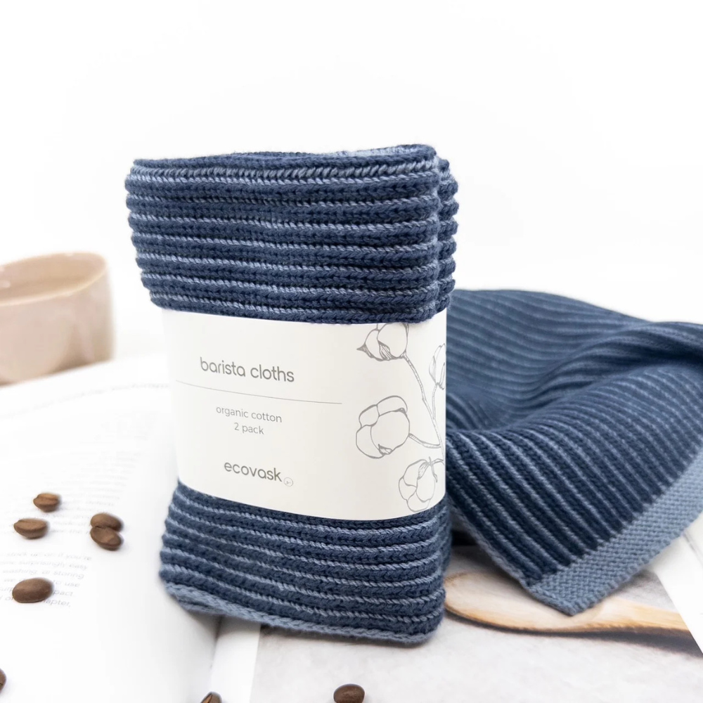 Ecovask 2 Pack Barista Cloths Navy