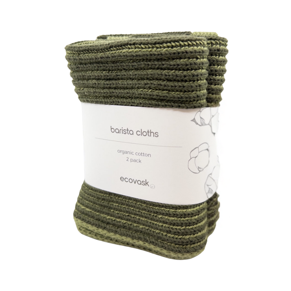 Ecovask Barista Cloths 2 Pack Olive