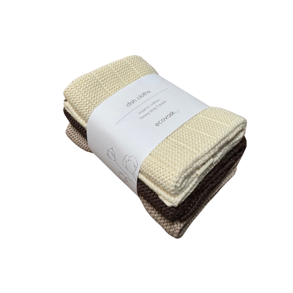 Ecovask Heavy Duty Dishcloths 3pk Affogato(1)