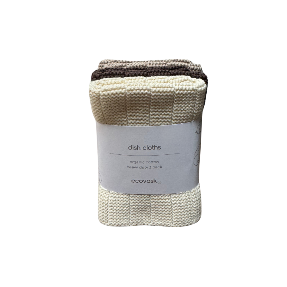 Ecovask Heavy Duty Dishcloths 3pk Affogato(3)