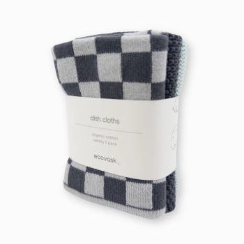 Ecovask Mixed Cloths 3 Pack Graphite Lunar Chequer (2)