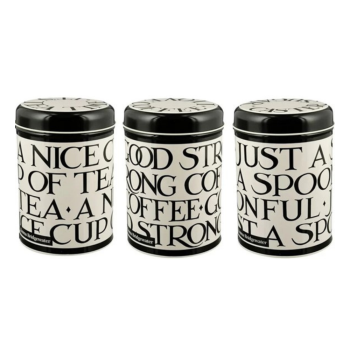 Emma Bridgewater Black Toast Round Caddies Set of 3