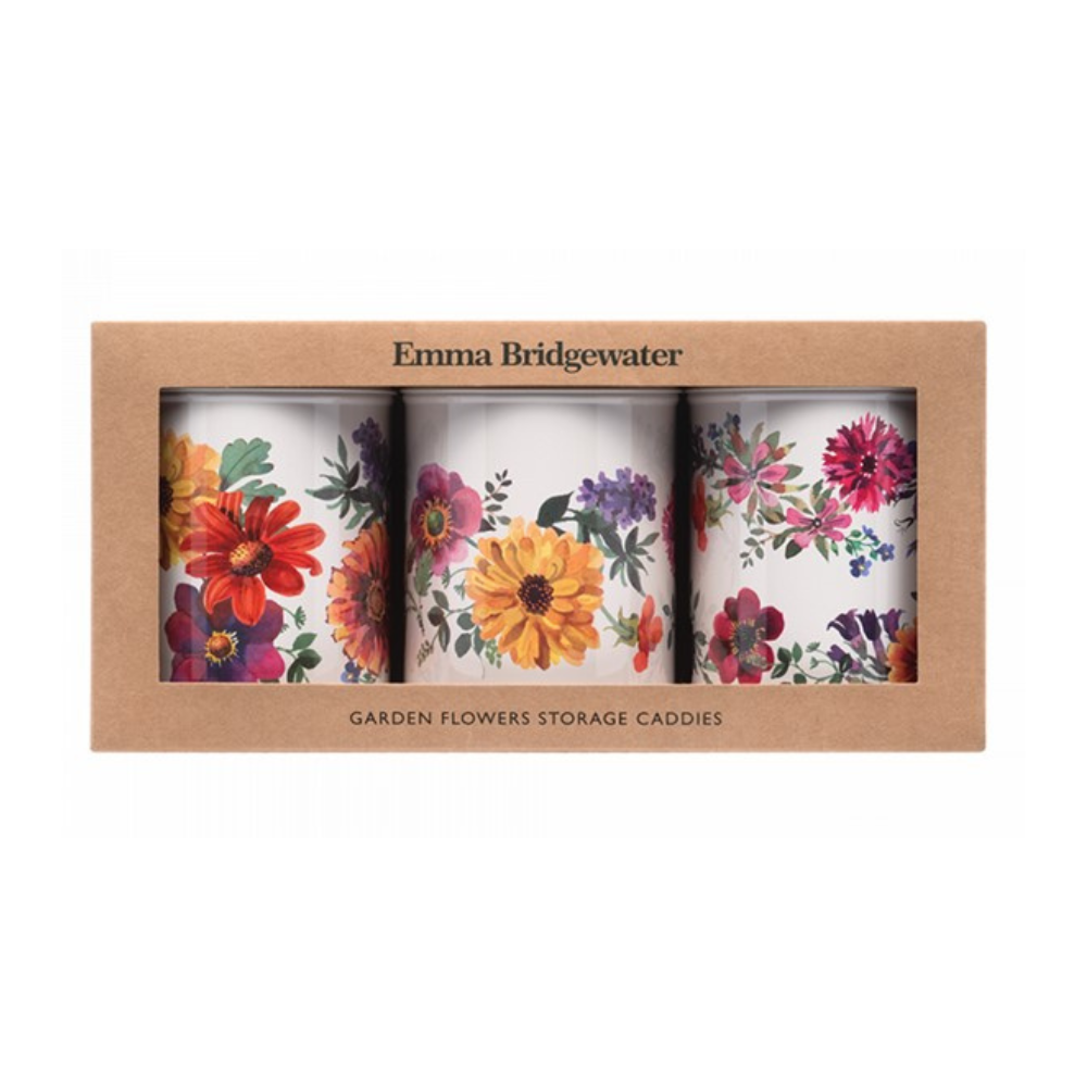 Emma Bridgewater Garden Flowers Round Caddies Set of 3