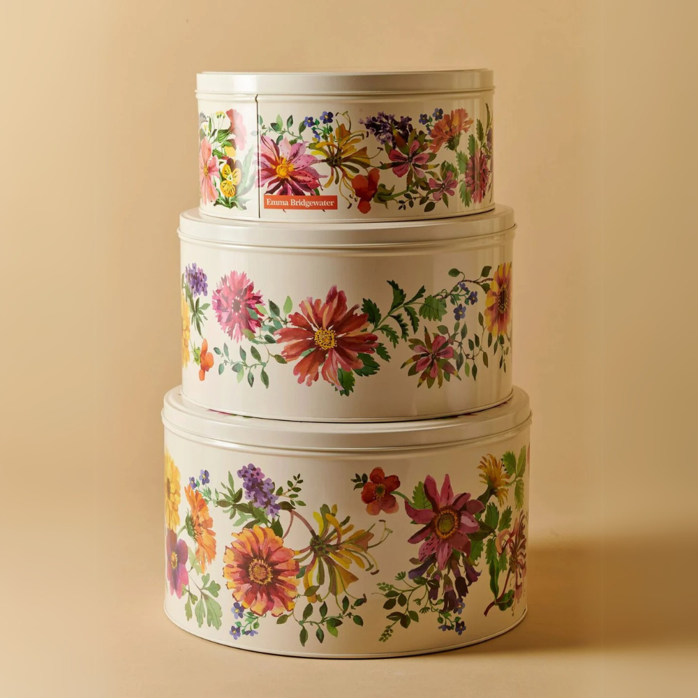 Emma Bridgewater Garden Flowers Round Cake Tin Set of 3(2)