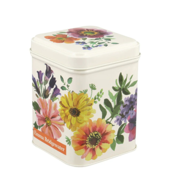 Emma Bridgewater Garden Flowers Small Square Tin Caddy