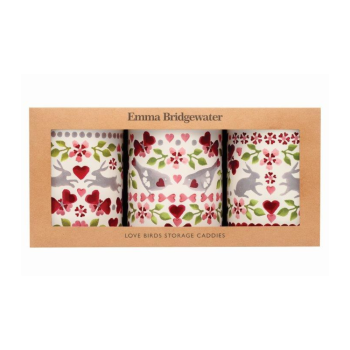 Emma Bridgewater Lovebirds Round Caddies Set of 3
