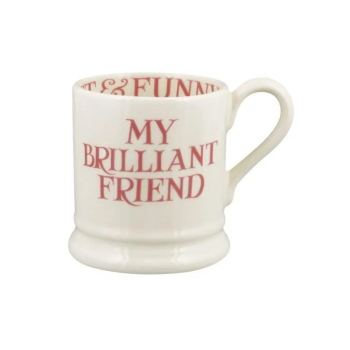Emma Bridgewater Pink Toast 1/2 Pint Mug My Brilliant Friend