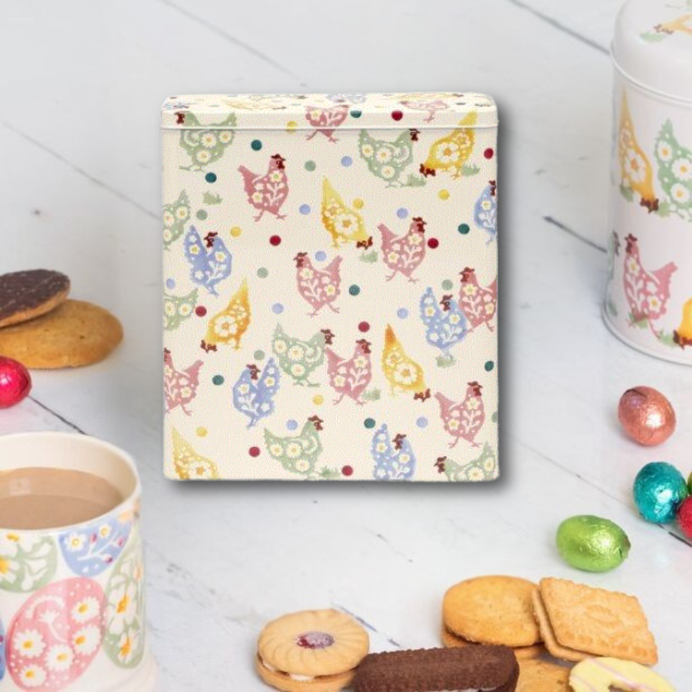 Emma Bridgewater Spring Chickens Tall Cereal Tin LS